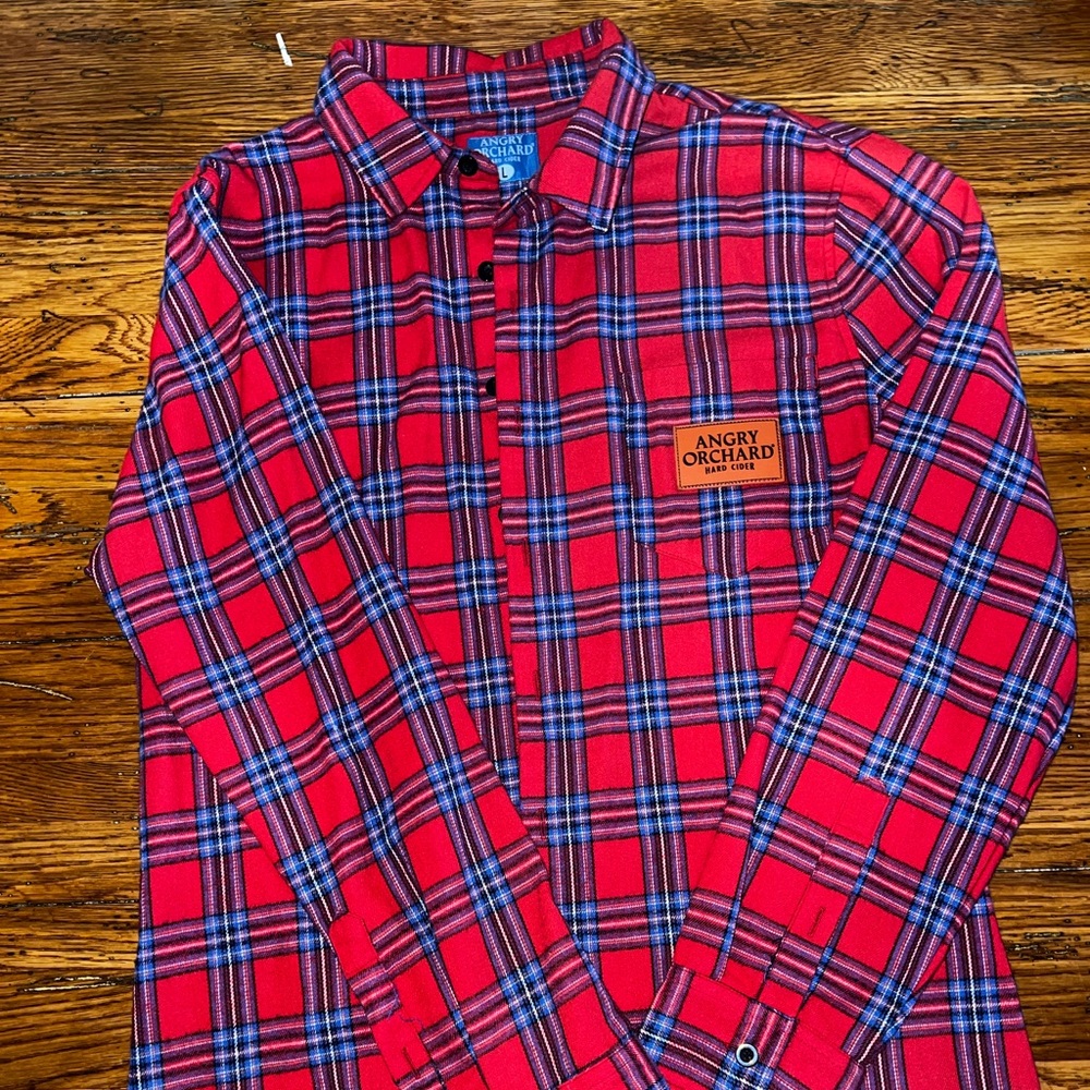 Angry orchard plaid flannel